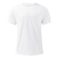 thumbnail image 4 of CFLVAEK Modal T Shirts for Men Comfy Short Sleeve Tshirt Summer Casual Short Sleeve Underwear Solid Color Classic Tees 2025 White XL, 4 of 8