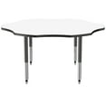 thumbnail image 7 of ECR4Kids 60in Flower Dry-Erase Thermo-Fused Adjustable Activity Table Black/Black - Super Leg, 7 of 7