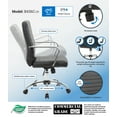 thumbnail image 3 of Boss Office Products Drummond Faux Leather Swivel Office Chair in Black, 3 of 9
