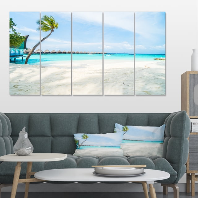 Tropical Maldives Island - Impression sur Toile Paysage Marin