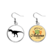 thumbnail image 1 of Hueso fósil de dinosaurio en miniatura Pendiente del lóbulo de la joyería del pendiente de la hoja del otoño Unbranded M, 1 of 3