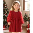 thumbnail image 2 of Vestido de Suéter de Punto para Niñas Sweetabby 4T Rojo de Manga Larga, 2 of 8