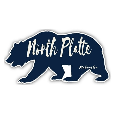

North Platte Nebraska Souvenir 3x1.5-Inch Fridge Magnet Bear Design