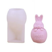 TINYSOME Rabbit Silicone Candle Mold DIY Easter Aromatherapy Plaster Soap Resin Molds