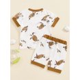 thumbnail image 4 of Suealasg 2Pcs Baby Boys Summer Clothes 6M 1T 2T 3T Toddler Boys Casual Beach Outfits Short Sleeve Ocean Turtle Print T-Shirts Tops and Elastic Waist Shorts Set, 4 of 7