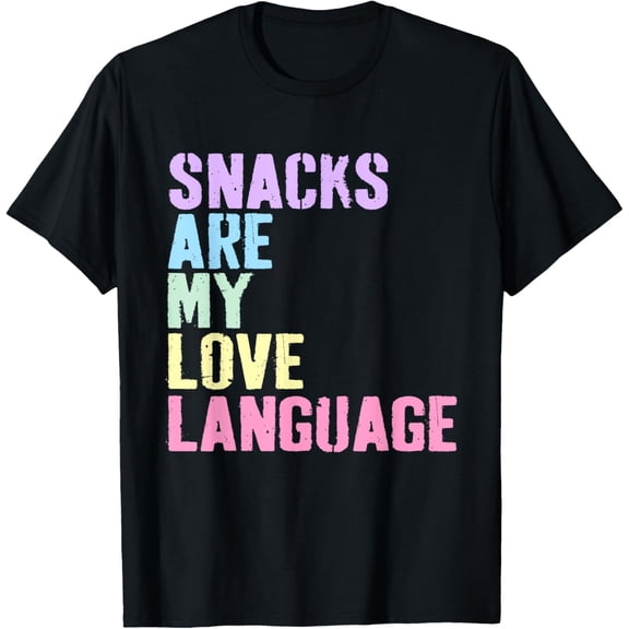 Playful Comfort Tee - Funny Love Food Quote Snacks Are My Love Language Kids Girls T-Shirt