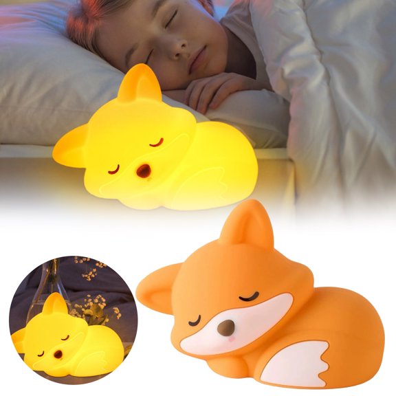 Cute Night Light Food Grade Silicone Rechargeable Squishy Nursery Nightlight for Desk Decor Funny Gifts Stuff Boys Girls Baby Gifts,2 Level Dimmable