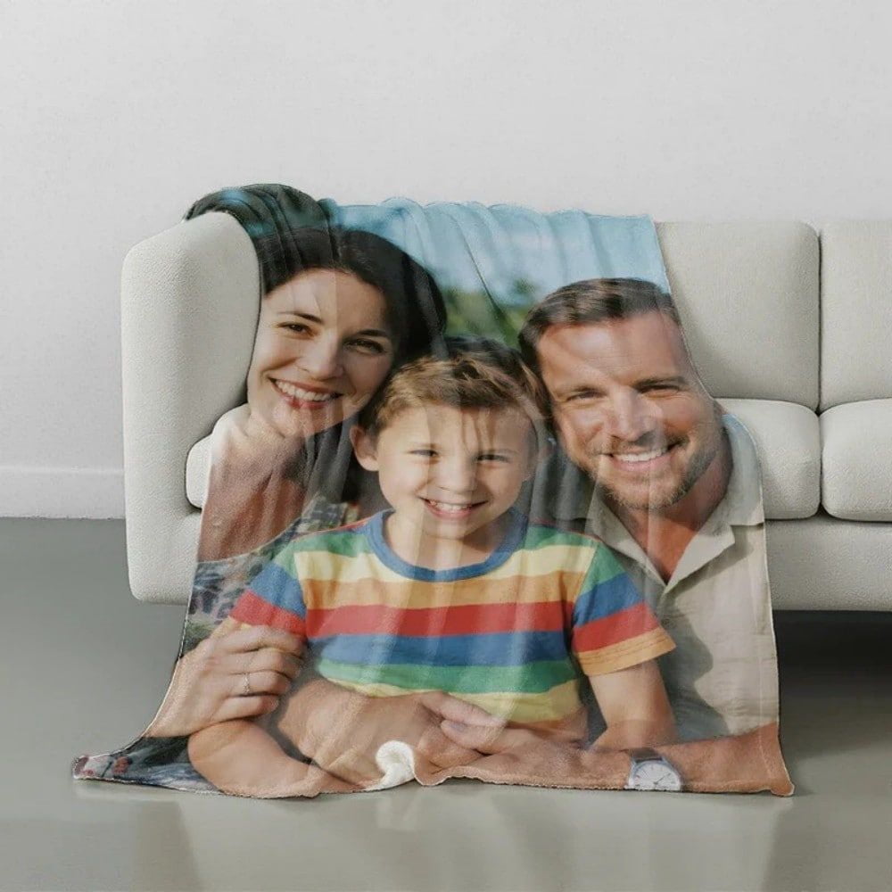 Custom Halloween Blanket Soft Microfiber for Sofa Bed Porch Travel Gift