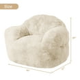 thumbnail image 3 of Zzistar Giant Bean Bag Chair Sofa, Hign Density Foam Filled Sofa Chair with Armrest, Large Bean Bag Couch for Adults and Kids, Beige, 3 of 7