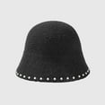 thumbnail image 4 of CoCopeaunts Bucket Hats for Women Fashion Wool Warm Fisherman Hat Female Casual Artist Style Painter Winter Hat Beads Edging, 4 of 8