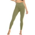 thumbnail image 5 of Gibobby Pantalones de yoga Pantalones de bolsillo para mujer, pantalones de yoga elásticos ajustados para Fitness, pantalones de Yoga sólidos rápido(Verde,M), 5 of 5