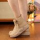 thumbnail image 5 of Botas de algodón con fondo grueso y forro polar para invierno, zapatos cálidos de algodón con pan, 5 of 6