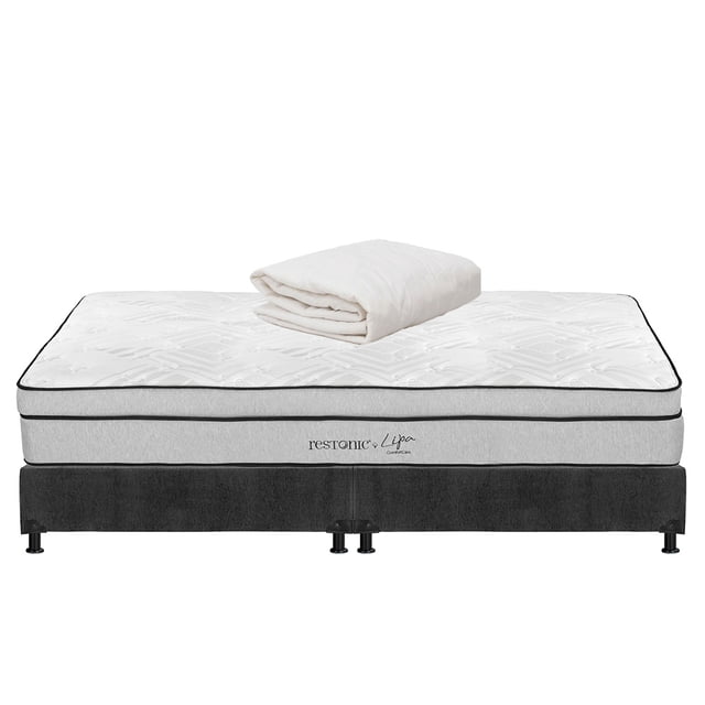 Colchón King Size Restonic Lipa + Box + Protector de Colchón Ultra