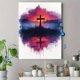 thumbnail image 4 of Qisvanset Framed Canvas Wall Art 12x16 Inch Purple Love Like Jesus Baptism Bible Verse Art, 4 of 5