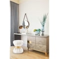 thumbnail image 2 of Meridian Furniture Vino Contemporary Velvet Ottoman/Stool in Cream, 2 of 5
