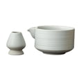 thumbnail image 2 of DOLITY Matcha Bowl and Whisk Rest Fashion Tea Utensils for Desktop Tea Room Kitchen White, 2 of 9