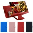 thumbnail image 4 of 8 Inch 3D Phone Screen Magnifier stand Phone movies amplifier Stereoscopic Amplifying Desktop Leather Bracket Mobile Holder Stand, 4 of 8