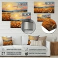 thumbnail image 4 of Designart "And Pastel Countryside Wheat painting IV" Landscapes Metal Wall Decor, 4 of 5