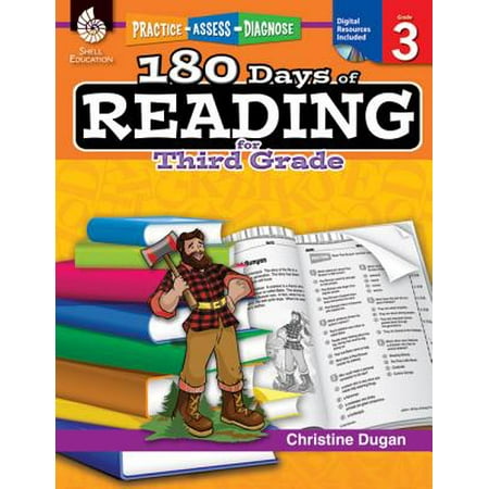 Grade 3 Practice Book - 180 Days of Reading for Third Grade (Grade 3) : Practice, Assess, Diagnose
