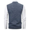 thumbnail image 5 of purcolt Men's Soft V-Neck Cable Knitted Argyle Vest Solid Sleeveless Pullover Slim Fit Sweaters Soft Casual Business Winter Tops, 5 of 5