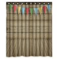 thumbnail image 1 of ABPHQTO Wood S Flags Copy Space Cortina de ducha de poliéster impermeable y ganchos 150x180 cm, 1 of 1