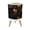 Color 3, variant on Small Trash Can with Lid Abstract Wood Stone Tile Dark Metal Geometric 1.8 Gallon Dog Proof Trash Can Round Garbage Can Waste Bin Wastebasket for Bathroom Bedroom Living Room