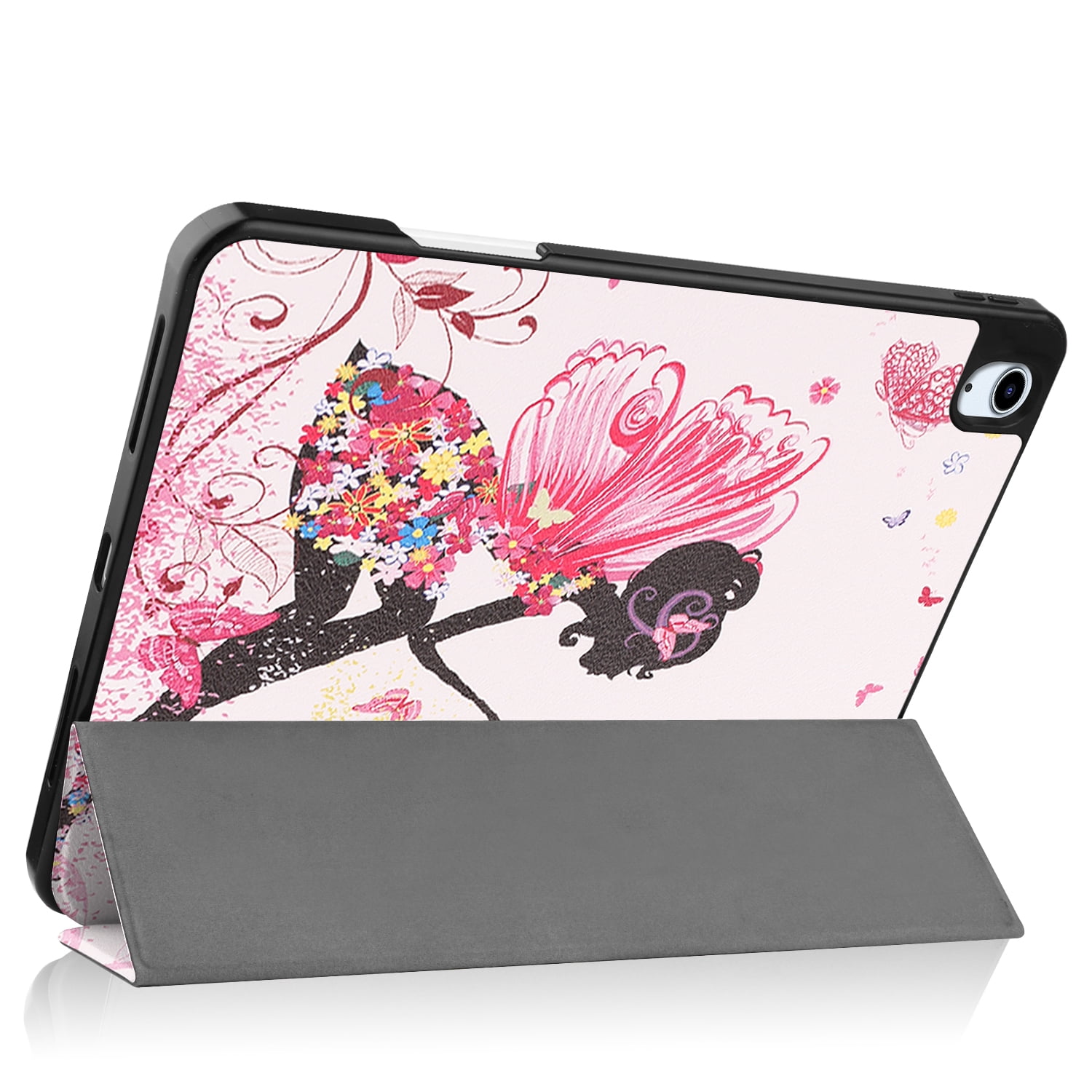 Allytechgroup iPad Air 11" M4 M3 M2 Case 2026 2025 2024, Slim Flip Smart Cover Auto Sleep Wake with Pencil Holder Multi Angle Veiwing Stand Shockproof Case for Apple iPad Air 11 inch, Butterfly Fairy