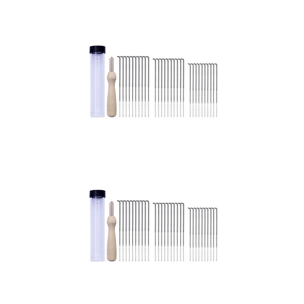 Agujas de fieltro Billuyoard de Metal y madera para DIY 9 cm 8,6 cm 7,9 cm