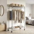 thumbnail image 6 of Better Homes & Gardens Double Hanging Garment Rack, 38.2W x 23.6D x 66.1H in, Gunmetal Finish, Gray, 6 of 12