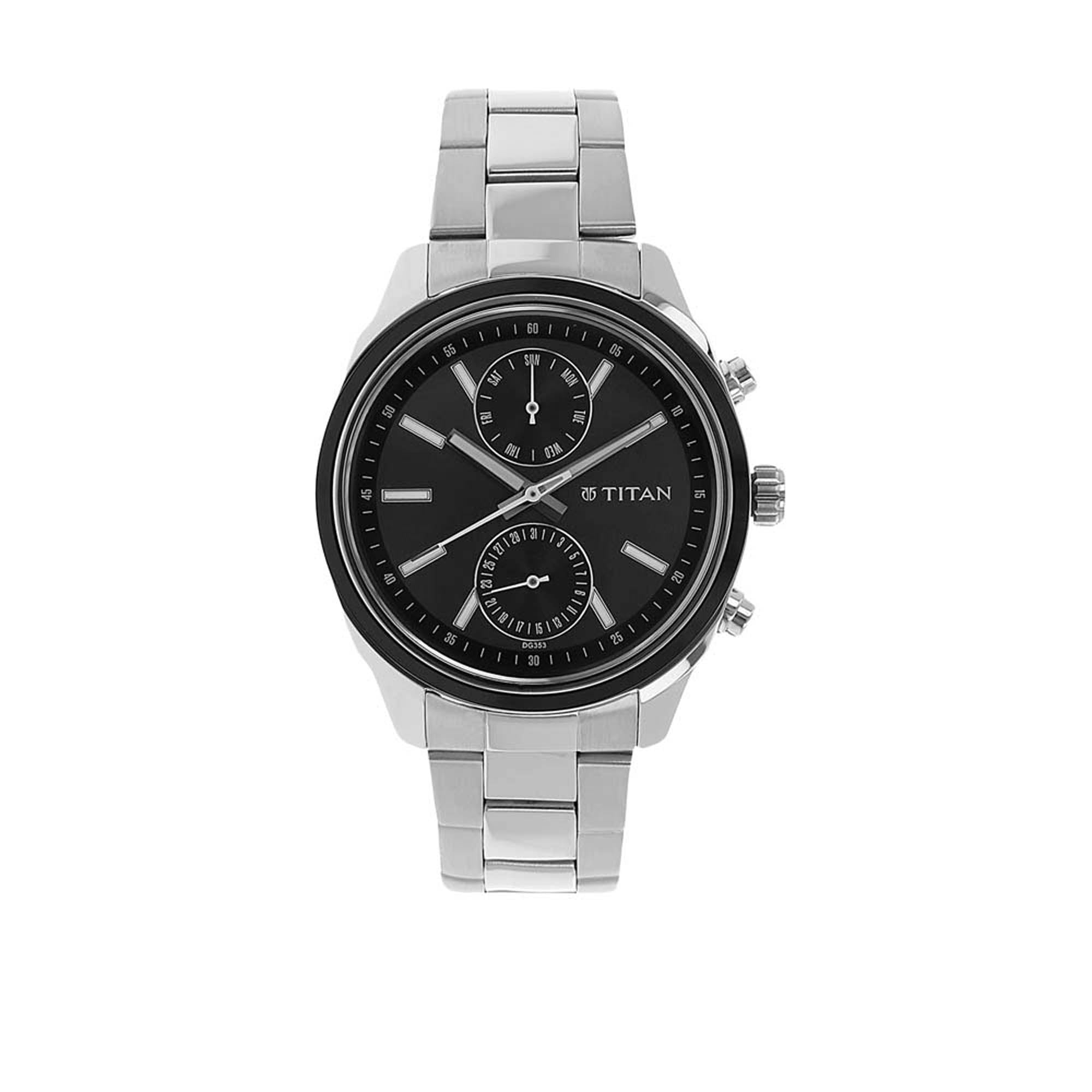 TITAN NN1733KM01 Mens Workwear Watch With Anthracite Dial & Stainless Steel  Strap in Mysore at best price by Citizen Watch Centre - Justdial