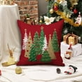 thumbnail image 3 of Christmas Pillow Covers 18x18 Inch Set of 2 Christmas Tree Decorative Red Throw Pillows Winter Christmas Decor for Home Couch TH-50C18, 3 of 6