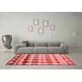 thumbnail image 3 of Ahgly Company Indoor Square Abstract Red Modern Area Rugs, 8' Square, 3 of 4