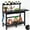 Black, variant on NOICOI Garden Potting Bench with Sliding Tabletop & Removable Sink, HDPE Outdoor Potting Workstation Table with Storage Shelf, Hooks, Handle & Wheels for Patio, Backyard & Garden, Black