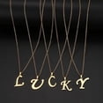 thumbnail image 4 of Collar de acero inoxidable 316L para mujer, colgante con 26 letras de la A la Z, inicial minimalista, alfabeto grande, regalo de joyería, 4 of 4