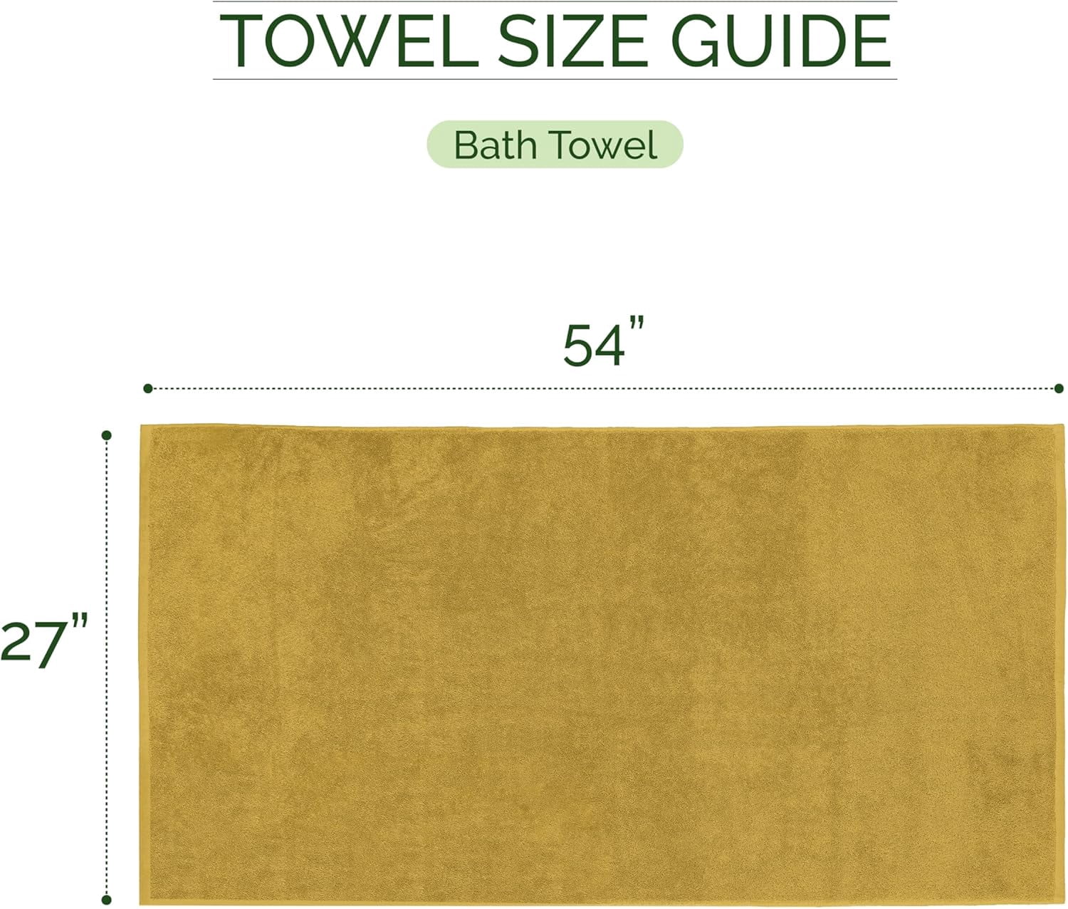 Elegant Comfort Turkish Popcorn Cotton Bath Towel Set, 27 x 54 Inches, 2-Pack, Hotel-Quality, Soft, Durable, Quick-Dry, Highly Absorbent Amber Gold