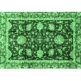 thumbnail image 1 of Ahgly Company Indoor Rectangle Abstract Emerald Green Modern Area Rugs, 2' x 4', 1 of 4