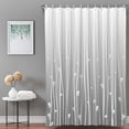 thumbnail image 4 of Shower Curtain,White Striped Roses Waterproof Shower Curtain Set with Hooks for Bathroom Showers,Stalls and Bathtubs,72x72in,Minimalist Gray Background, 4 of 9
