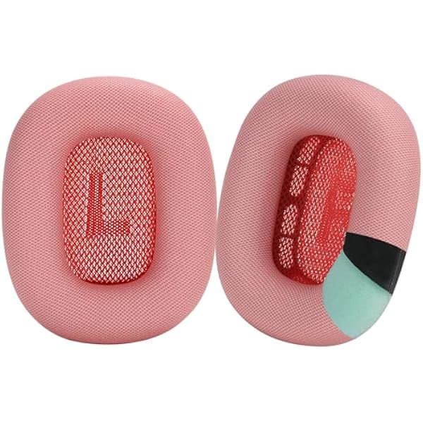 wonima02 Ear Cushions for AirPods Max Replacement Ear Pads with Sweat Proof Protein Leather, Silica Gel, Memory Foam and Magnet Workout Red Pink