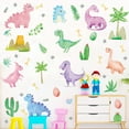 thumbnail image 5 of YOHAVEN Dinosaur Wall Decal PVC Sticker for Living Room Bedroom Playroom Kindergarten Background Wall Decoration, Easy Peel Stick Reusable Art Mural for Home Office Classroom Interior, 5 of 5