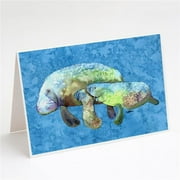 Manatee Momma & Baby Greeting Cards & Envelopes - Pack of 8