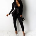 thumbnail image 2 of QIUYI Formal Pantsuits for Women Evening Party Wedding Guest 2 Piece Outfits Sets Work Office Casual Dressy Pant Suits, 2 of 7