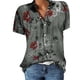 thumbnail image 2 of Camisas de verano para mujer, blusas de manga corta con cuello de solapa y botones con estampado de flores OAVQHLG3B Store lin121212, 2 of 5
