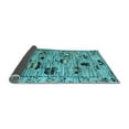 thumbnail image 2 of Ahgly Company Indoor Round Abstract Light Blue Modern Area Rugs, 5' Round, 2 of 4