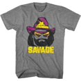 thumbnail image 1 of Macho Man Just Savage Graphite Heather Adult T-Shirt 5Xl, 1 of 2
