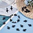 thumbnail image 2 of Black Synthetic Turquoise Cross Beads Mini Cross Beads Loose Spacer Bead, 2 of 9