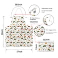 thumbnail image 7 of Cartoon Tractors Pumpkins White Pattern Apron-Garden Aprons for Women with Pockets-Cotton Linen Waterproof Kitchen Cooking Gardening Aprons Adjustable for Kitchen,Cooking,BBQ and Salon 33x27 Inch, 7 of 7