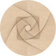 thumbnail image 1 of Ahgly Company Tapis Rond Lavable en Machine Intérieur Transitionnel Brun Sable Brun, 4 Pieds Rond, 1 of 7