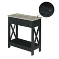 thumbnail image 3 of Convenience Concepts Oxford Flip Top End Table with Charging Station and Shelf, Faux Birch/Black, 3 of 13