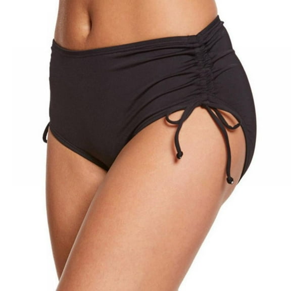 Bikini Bottoms with Side Ties, Adjustable Bathing Suit Bottoms, Swimsuits for Women Black S