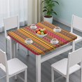 thumbnail image 3 of Washable Fabric Boho Floral Pattern Table Cover with Elastic Hem for Decor Use, 3 of 6